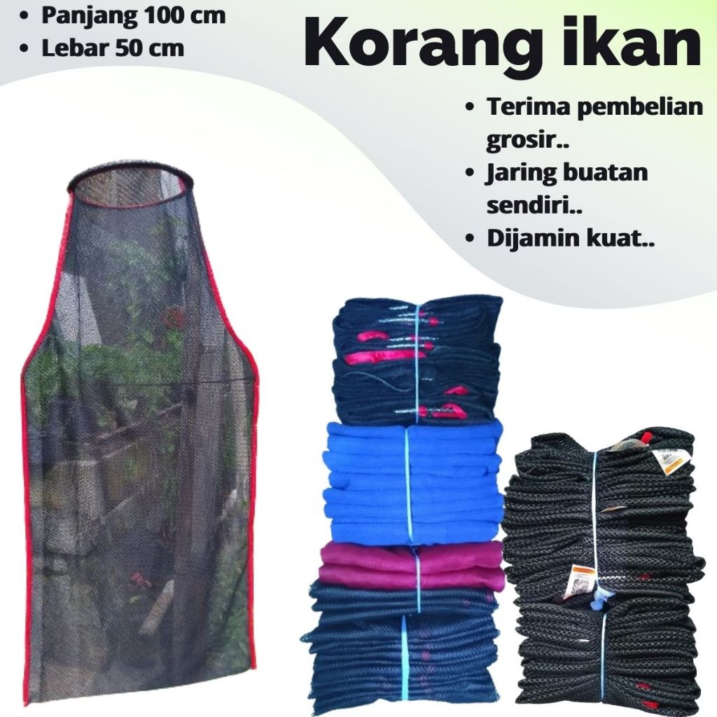 korang bahan kain keramba tempat ikan Hitam
