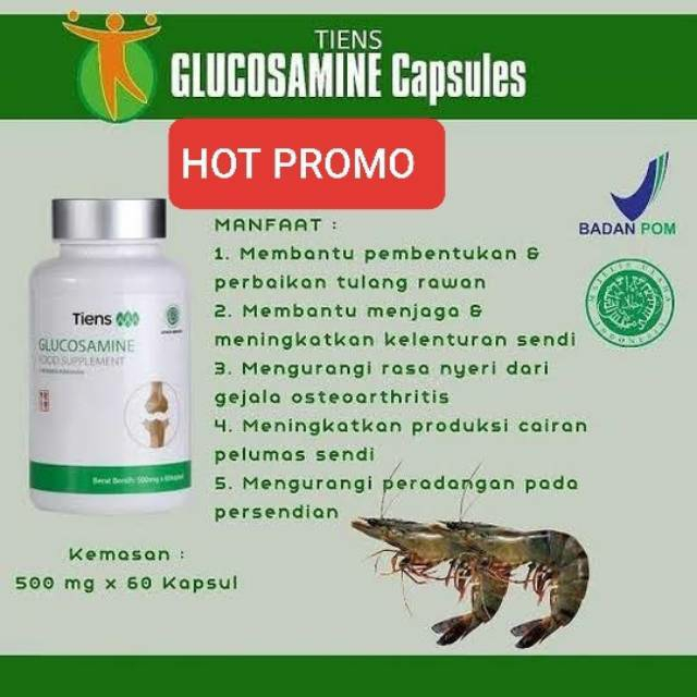 Glucosamine Tiens untuk tulang dan sendi / pelumas sendi / glucosamin / obat sendi / sendi kaku / pe