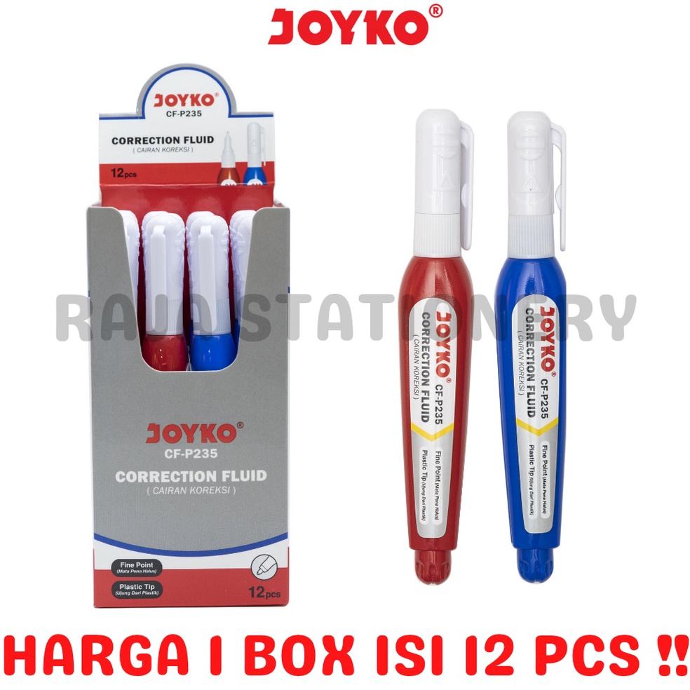 

TFF318 SALE TERBAIK JOYKO CORRECTION FLUID PEN TIPEX CAIR JOYKO PUTIH CFP235 TIPX TIP EX LUSIN MURAH 12PCS