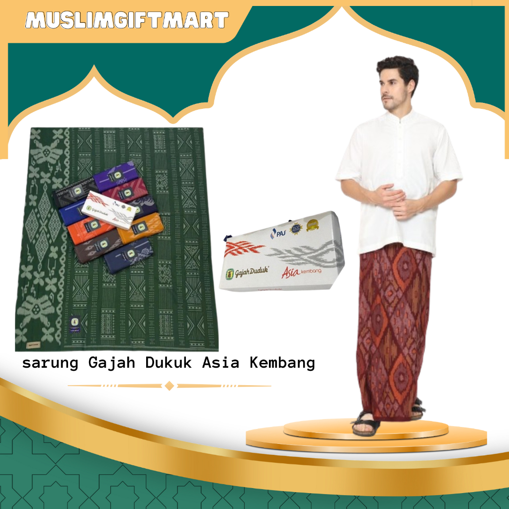 Sarung Gajah duduk Asia/Nusantara Kembang (Pembalian 5 dapet harga grosir)