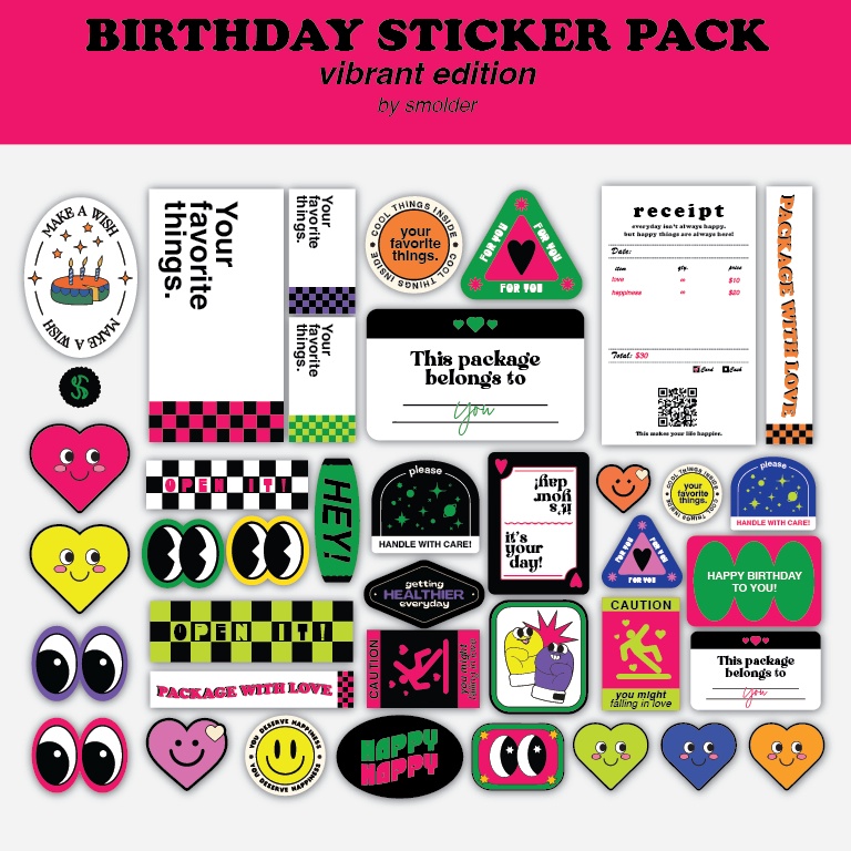 

LFT891 1212 MALL READY STOCK VIBRANT EDITION STICKER PACK BY SMOLDER