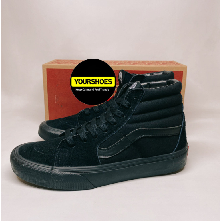 Sepatu Sneakers Sk8 High Hi Fullblack