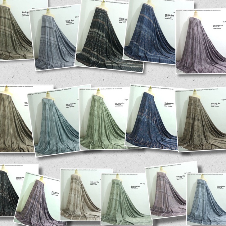 Diskon Bahan kain Armani Silk Premium  kain silk meteran murah  kain armany silk motif etnik