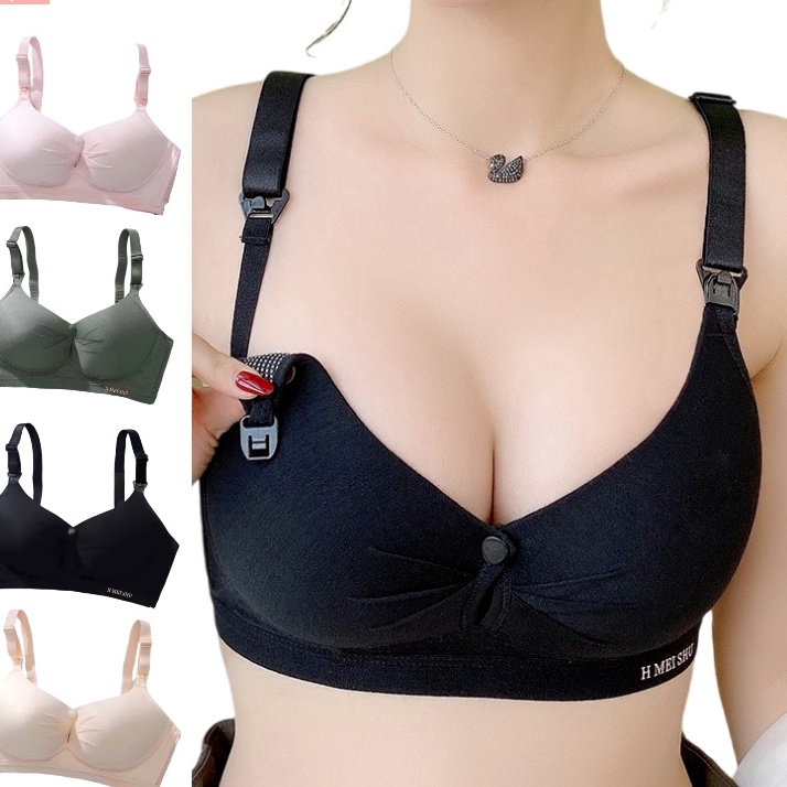 Diskon ANGEL MOMMY Nursing Bra Busa Tanpa Kawat Bra Menyusui Bh Menyusui Bra Kancing Depan Tanpa Kaw
