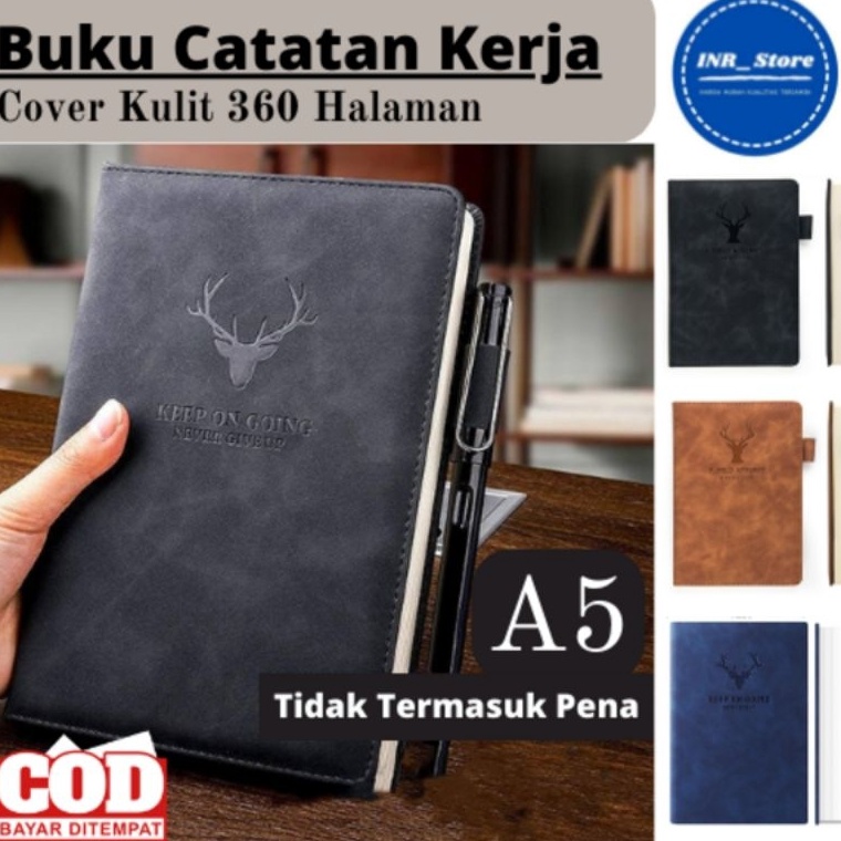 

GWK655 SALE Buku Agenda Catatan Kerja Meeting Planner NoteBook Notepad Diary Binder Cover Kulit A5
