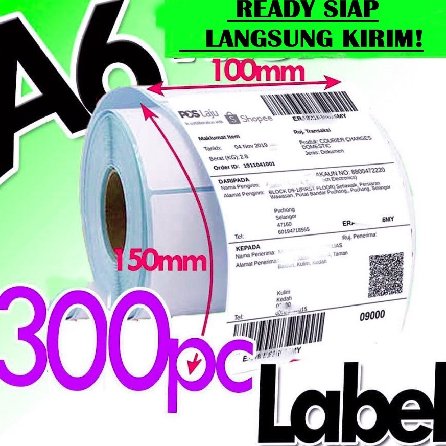 

SMX849 Bozzbuy Kertas Label Barcode 1 x 15 Kertas Stiker Thermal 1x15mm isi 3pcs