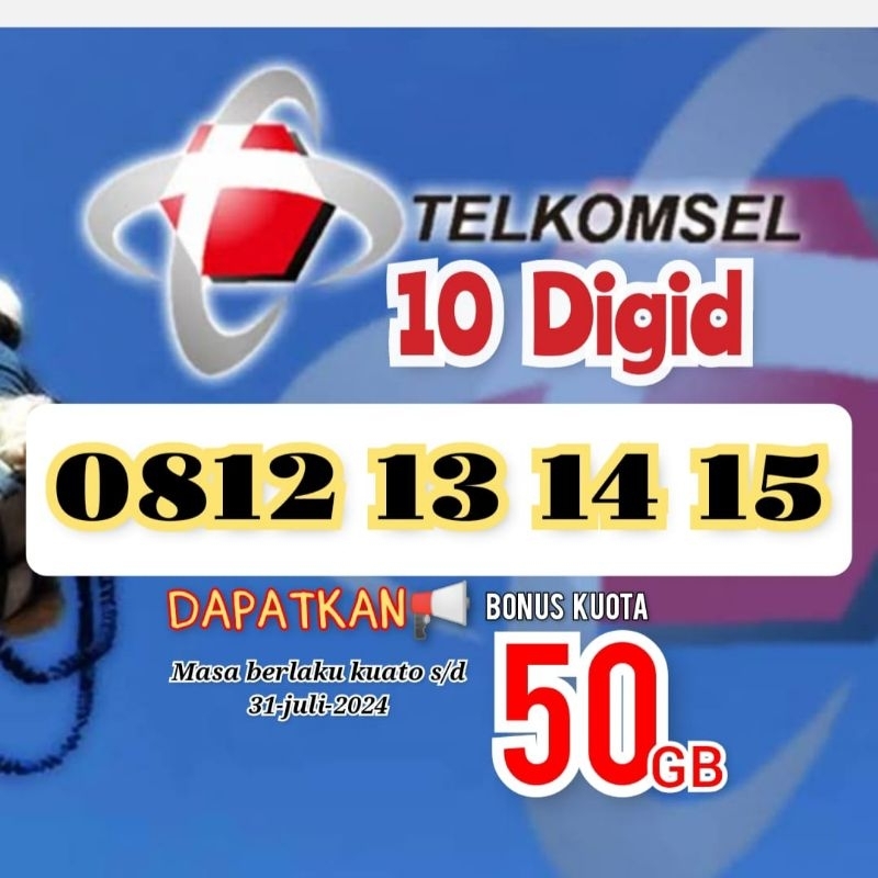cod]simPATI cantik 10 Digid nomor cantik pilihan deng kuota 50gb, jaringan 4G 5G
