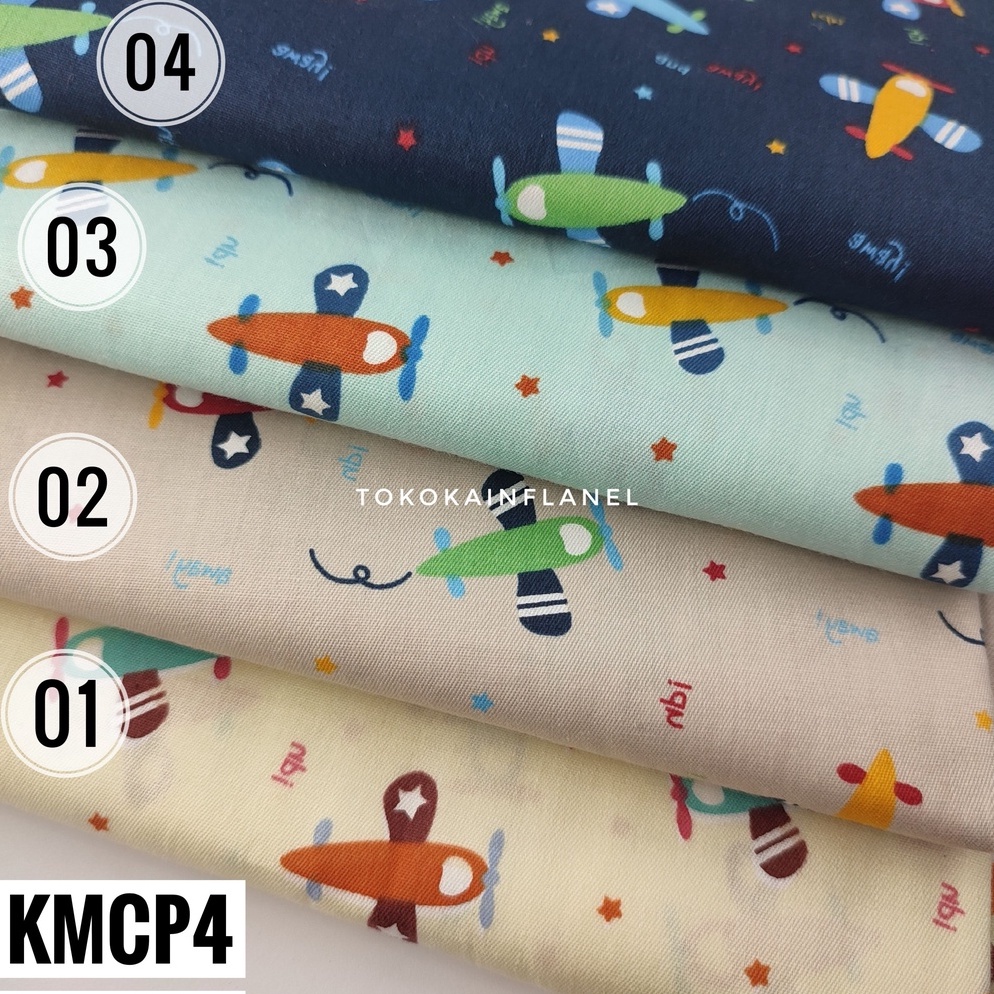 EDB978 STAR KMCP4 Kain  Bahan Katun Jepang Motif Pesawat uk 5cmxlebar kain