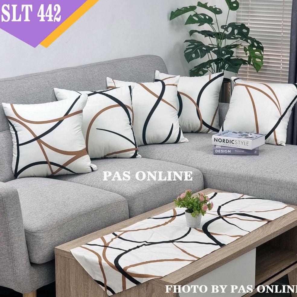 TREN TERBARU PAKET TAPLAK  SARUNG BANTAL SOFA 4X4