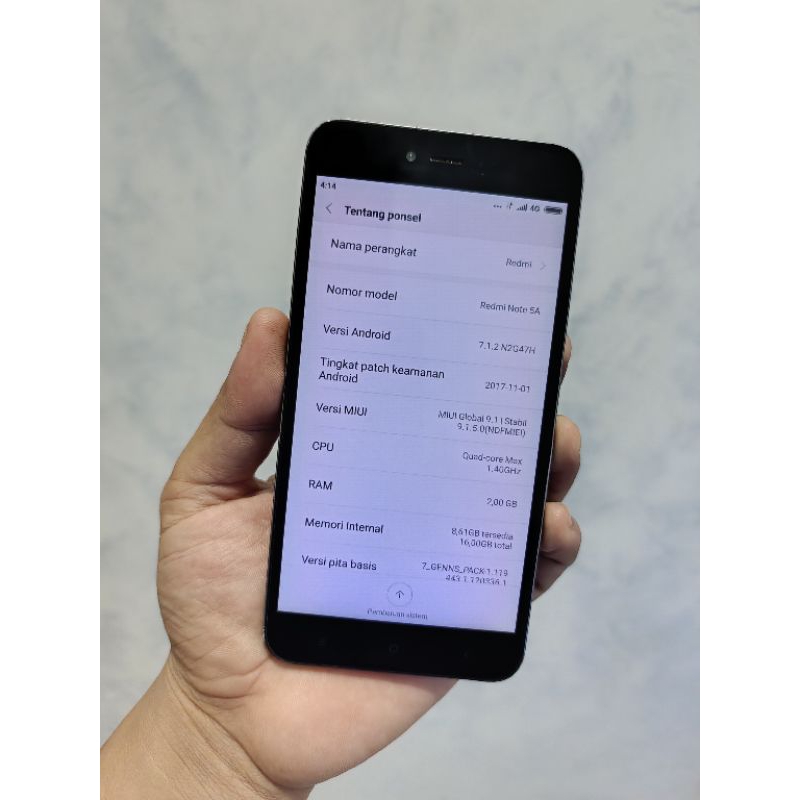 hp second siap pake Xiaomi redmi note 5a
