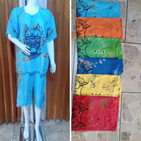 Fresh Product BAJU BARONG SETELAN DEWASASET BAJU BERCAK PRIA WANITA KHAS BALI