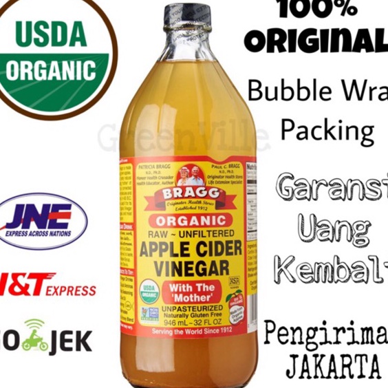 

MEGA SALE Bragg Apple Cider Vinegar 946ml Cuka Apel Organik