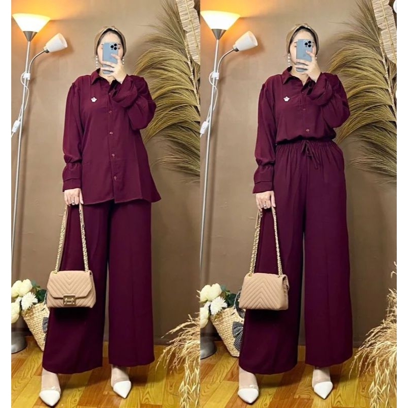 SETELAN WANITA new crinkle Airflow LD115 / LD130 JUMBO