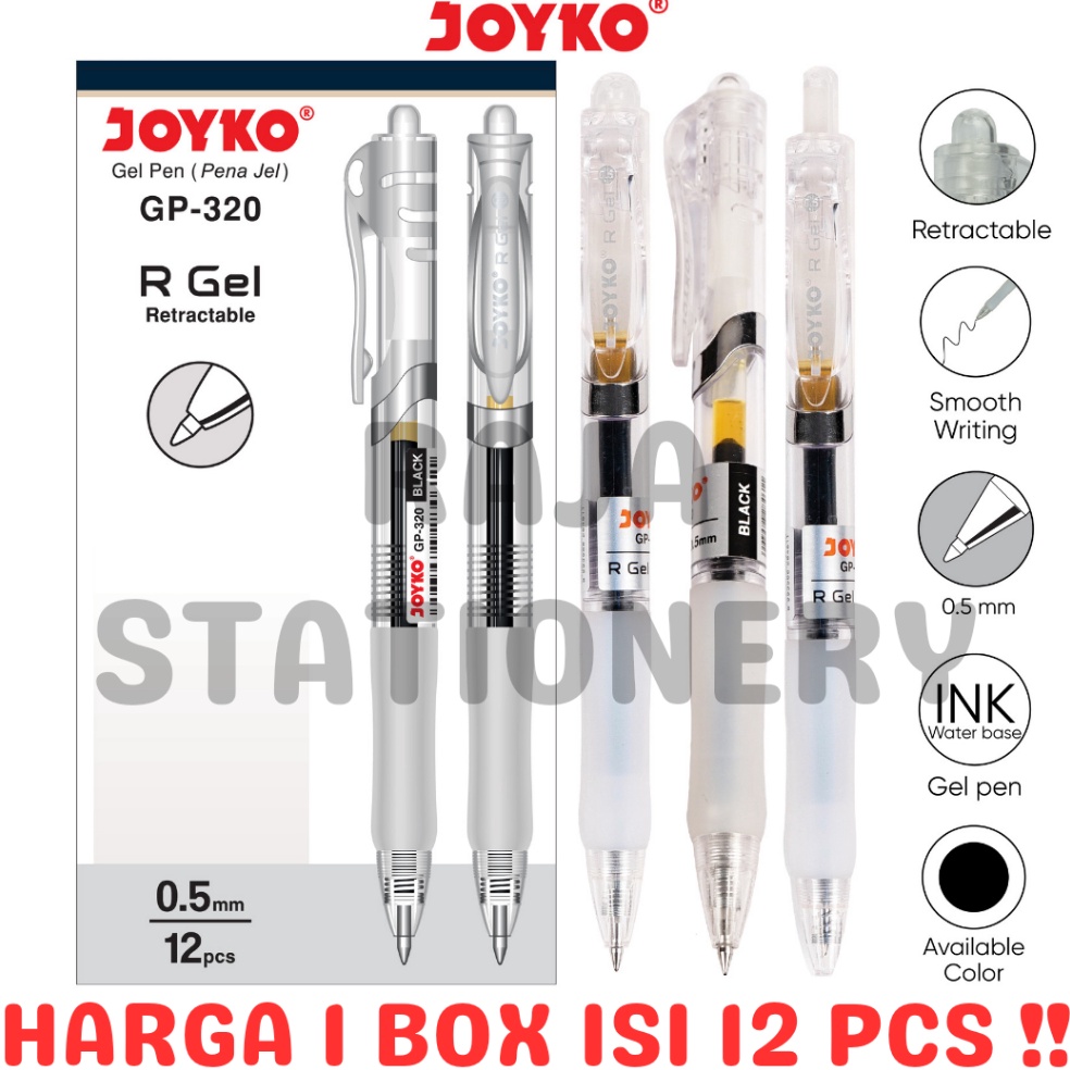 

DQM442 JOYKO GEL PEN BLACK RGEL PENA PULPEN JOYKO HITAM CETEK MIRIP GP265 RGEL GP32 12PCS