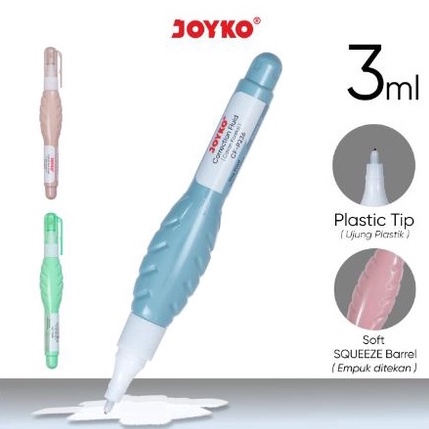 

RJJ959 PALING AMPUH 12Pcs Tip Ex Cair Joyko Pastel CFP236 Correction Fluid Cairan Koreksi Tip X