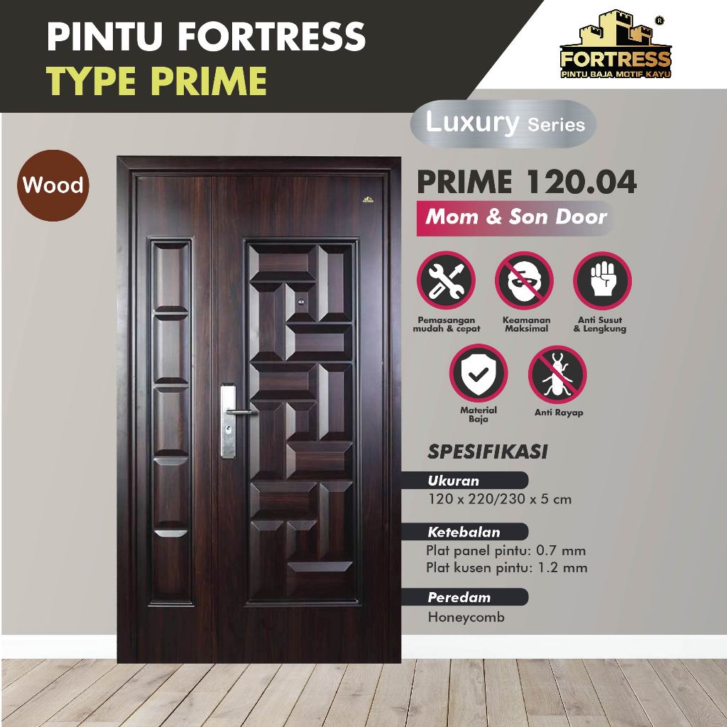 PINTU BAJA FORTRESS PRIME 120.04 / PINTU FORTRESS 120 CM / KAYU