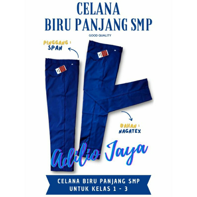 CELANA BIRU SMP PANJANG CELANA PANJANG SMP BIRU SERAGAM SEKOLAH SMP
