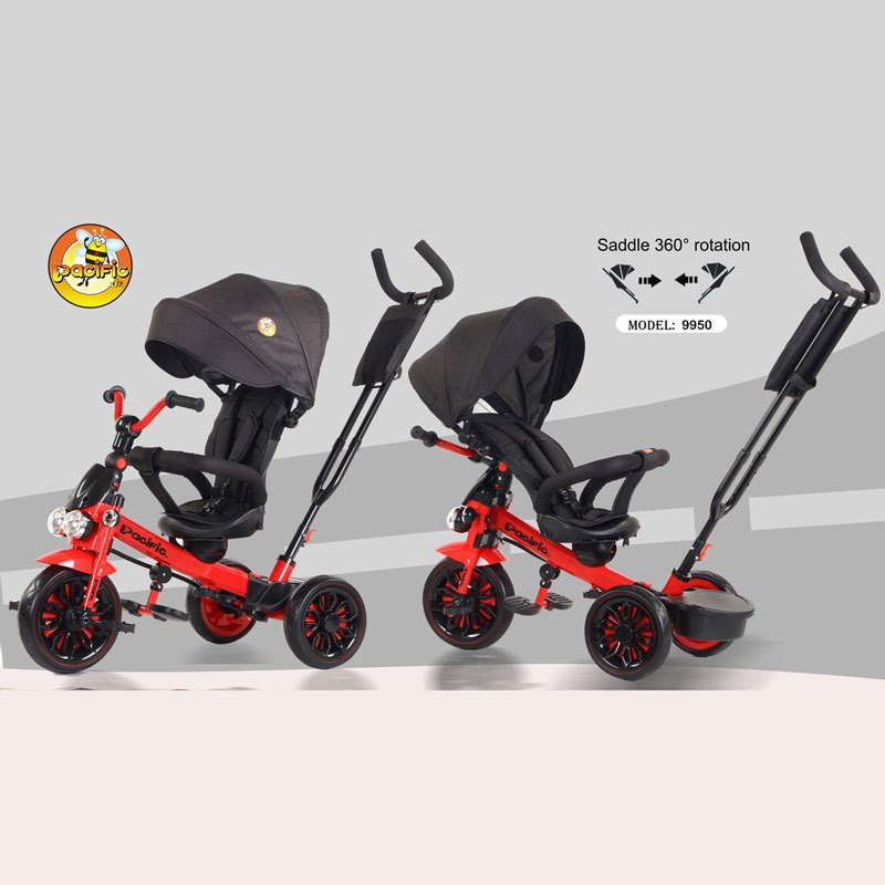 Sepeda roda tiga 3 PACIFIC 9950 Bisa rebahan dan tidur kursi putar musik lampu BESAR Jumbo