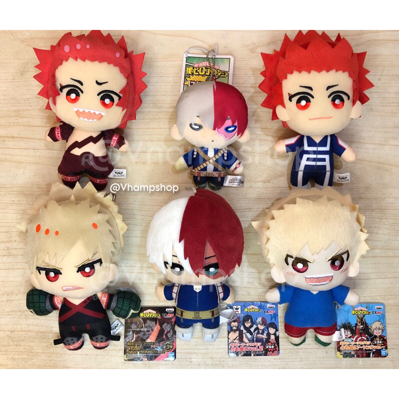 My Hero Academia BNHA Plush Todoroki Shoto, Kirishima, Bakugo, Giulio Tomonui & Nitotan Nuigurumi Of