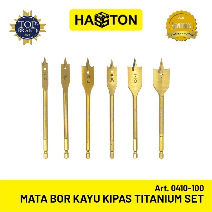 Mata bor kayu kipas titanium Hasston Prohex