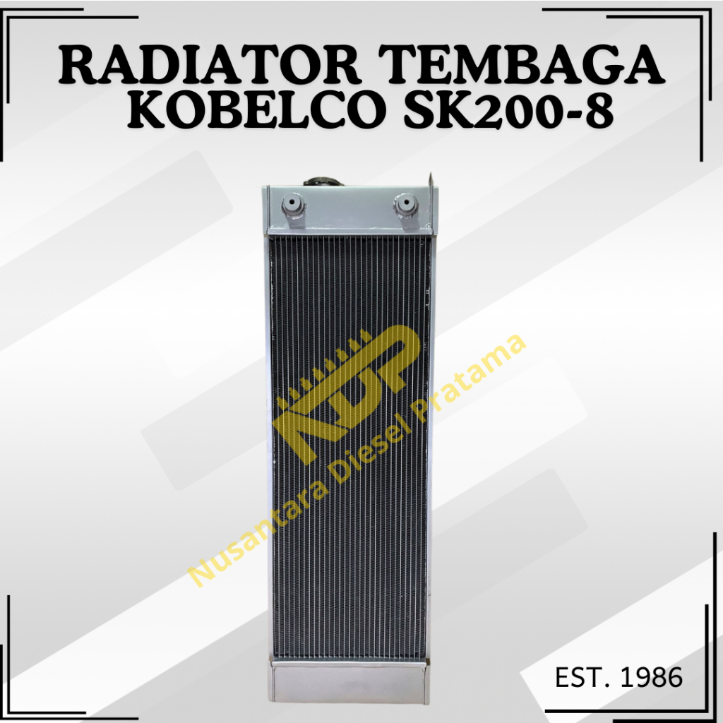 Radiator Tembaga Kobelco SK200-8 / SK 200 8 / SK-200-8 / SK.200.8 - TEMBAGA BARU
