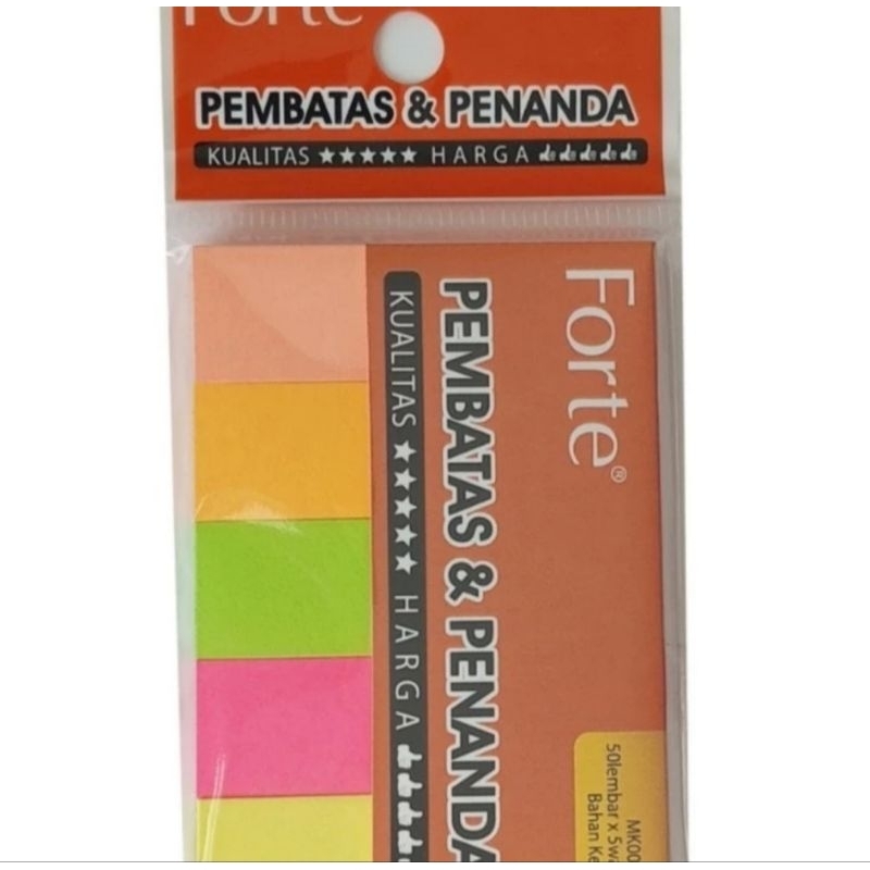 

Sticky Note Forte 5 warna (1pad) 1,5*5 cm