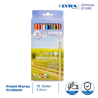 

LYRA Graduate Cardboard 3.8mm Pensil Warna Hangable Box 12 pcs # 2871121