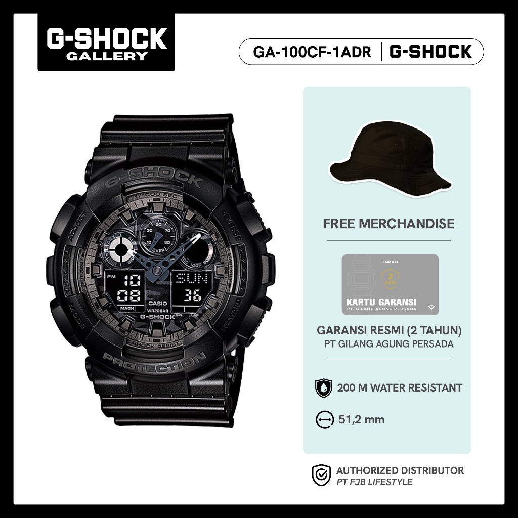 G-shock Jam Tangan Original GA-100CF-1ADR