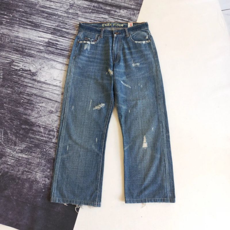 Ripped Jeans Celana Jeans Robek Ezra Fitch