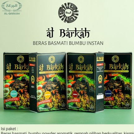 

MFQ415 Beras basmati dan Bumbu Nasi Kebuli Kabsah Biryani Mandhi Instan ALBARKAH paket hemat