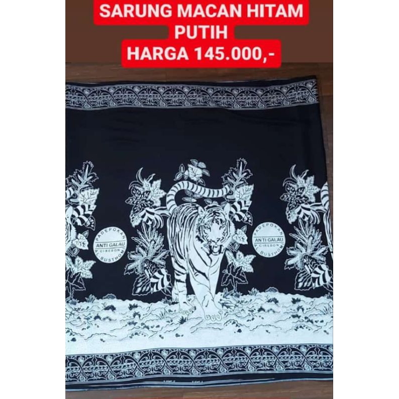 Sarung Dewasa Motif Macan Putih - Asli Padepokan Anti Galau Cirebon