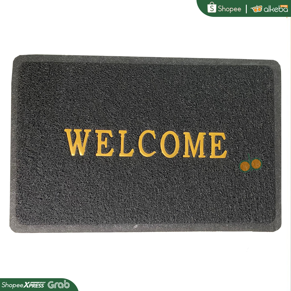 Keset karpet pvc welcome anti slip 40x60 cm mie karet with edging