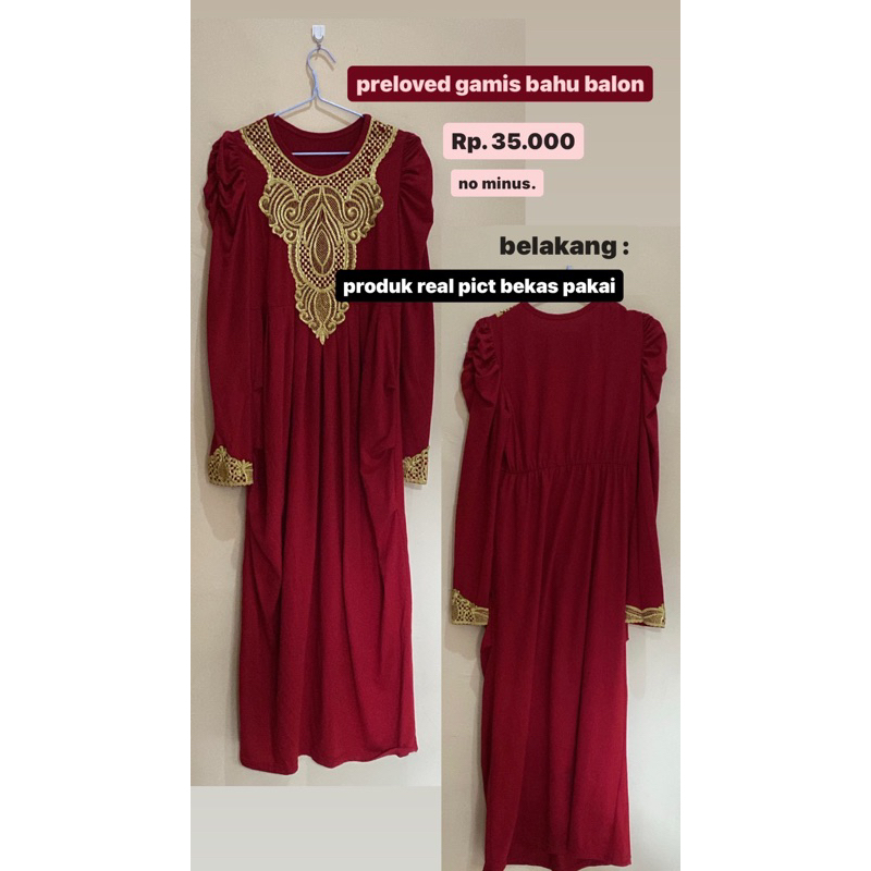 -preloved- Gamis Bahu Balon
