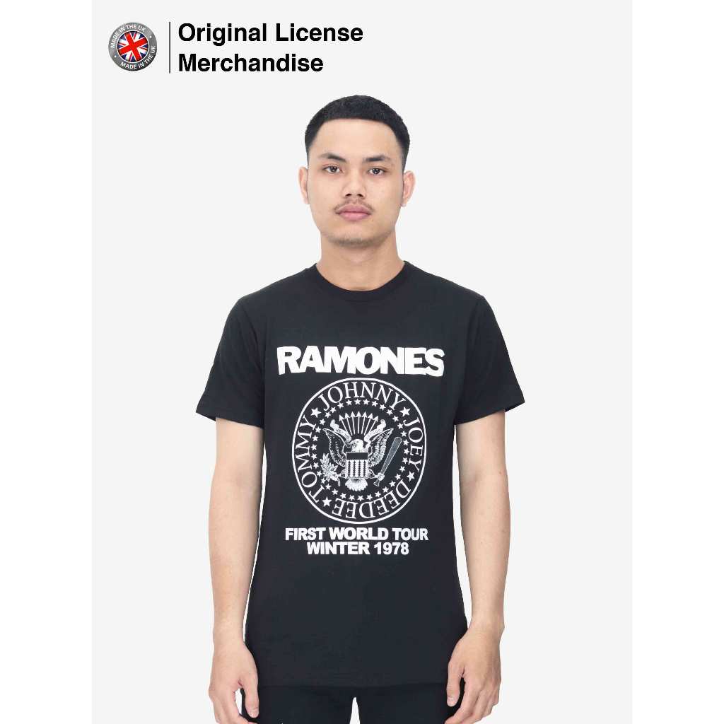 RAMONES First World Tour 1978 Kaos Band Musik Original Pop Punk Rock Licensed Merchandise