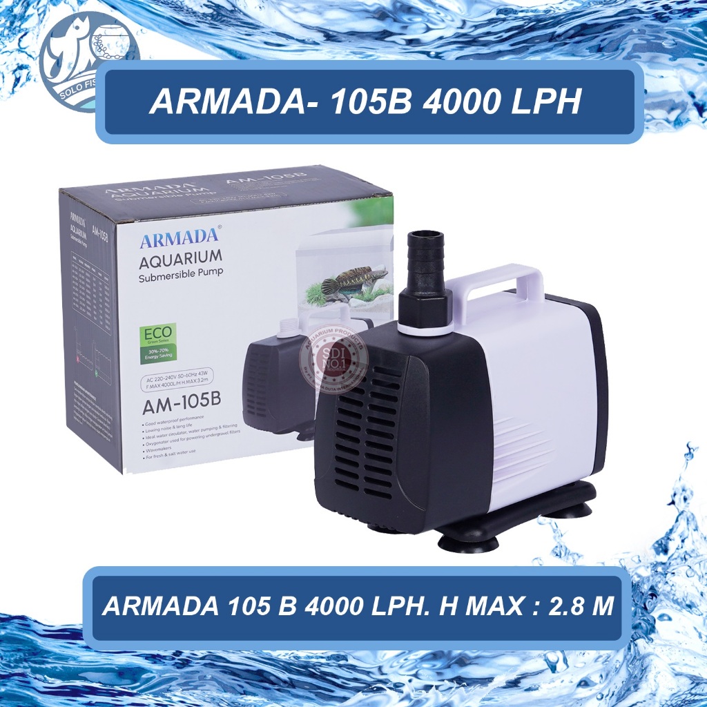 ARMADA AM 105B - Pompa Air Celup Kolam Aquarium Aquascape 105 B