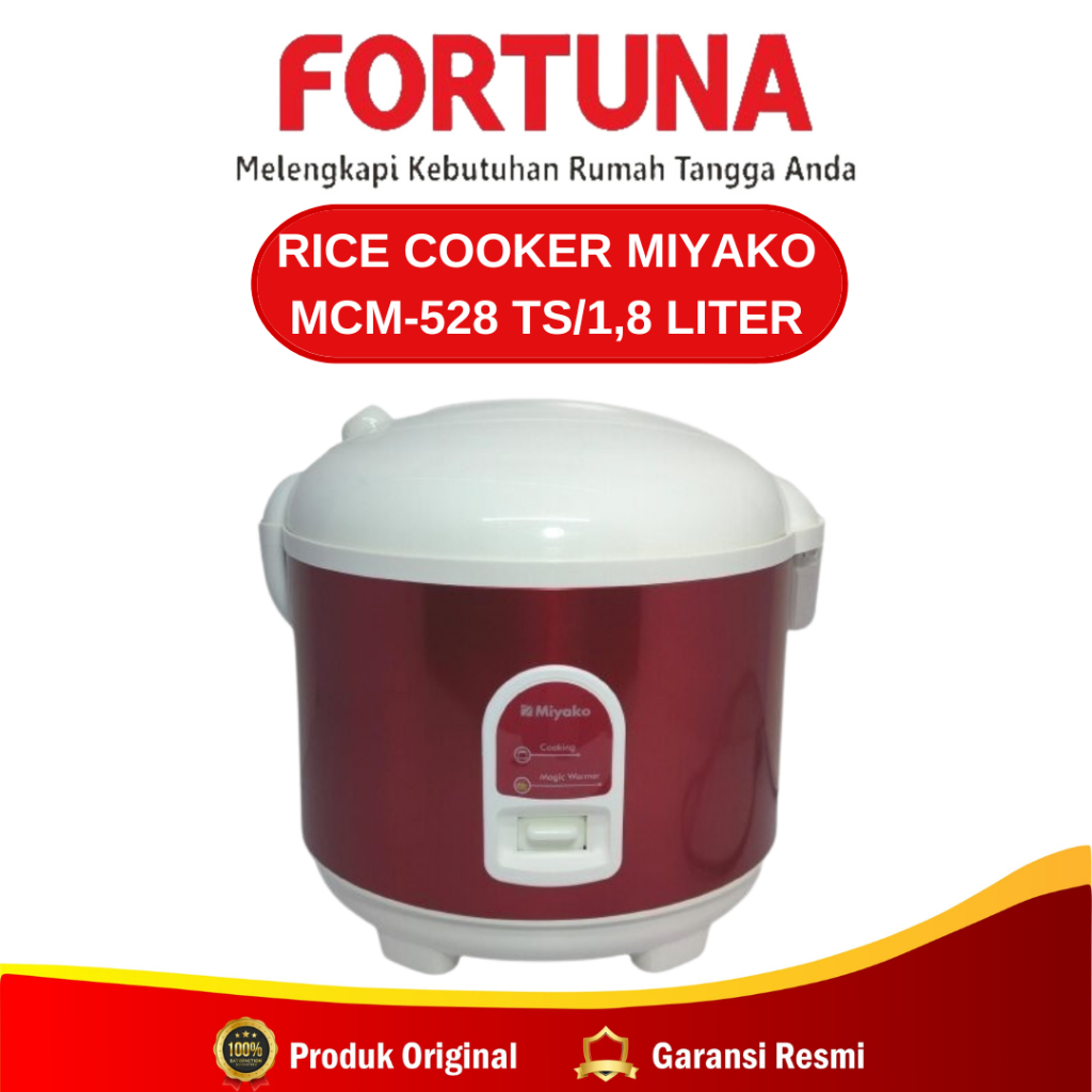 Magic Com Rice Cooker Miyako MCM-528 TS/1,8 liter