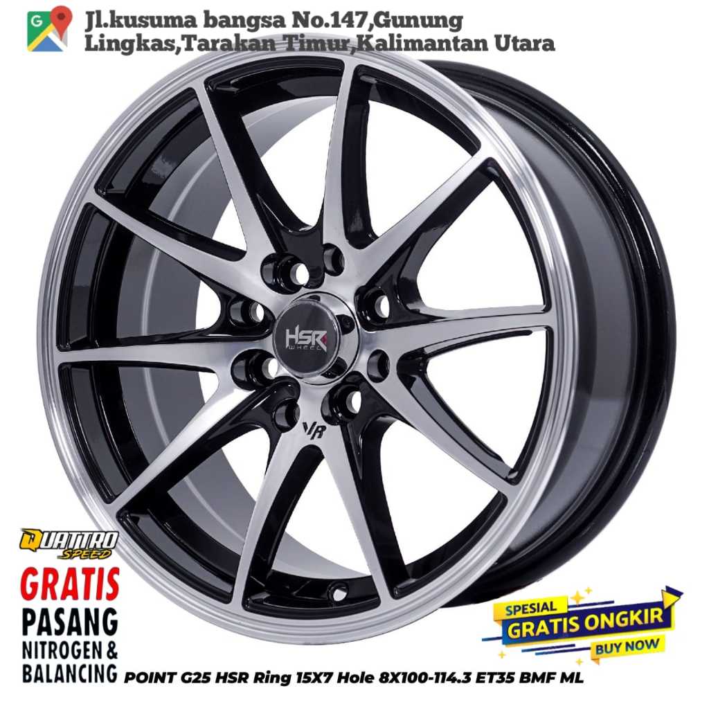 pelek mobil hsr terbaru ring 15 buat brio agya ayla calya dll