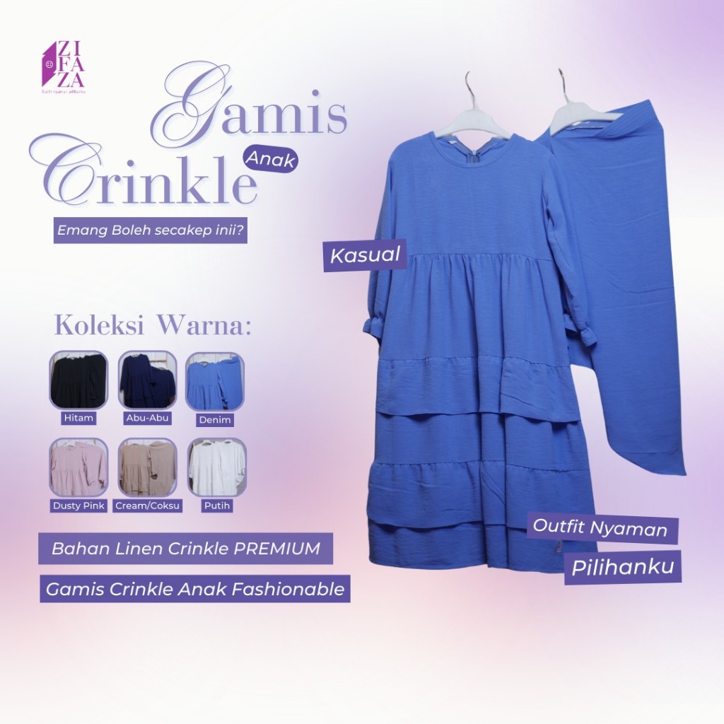 Gamis Anak Premium - Gamis Anak Perempuan - Gamis Anak Perempuan Umur 11 12 Tahun Kekinian