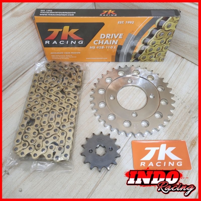 Gear Set 428 TK Racing / SSS Supra X Lama Grand Legenda Win Fit Lama Rantai TK Racing 428HS