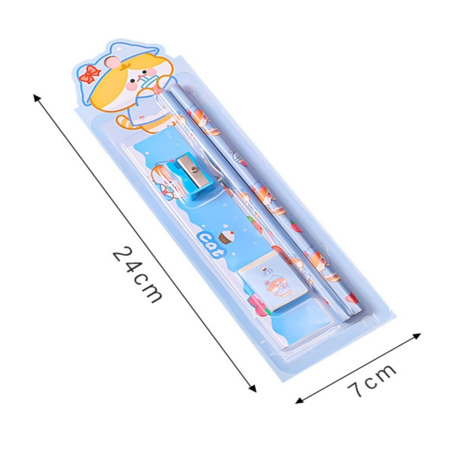 

Alat tulis set Stationary Anak Sekolah Set 5 in 1 pensil Karakter lucu