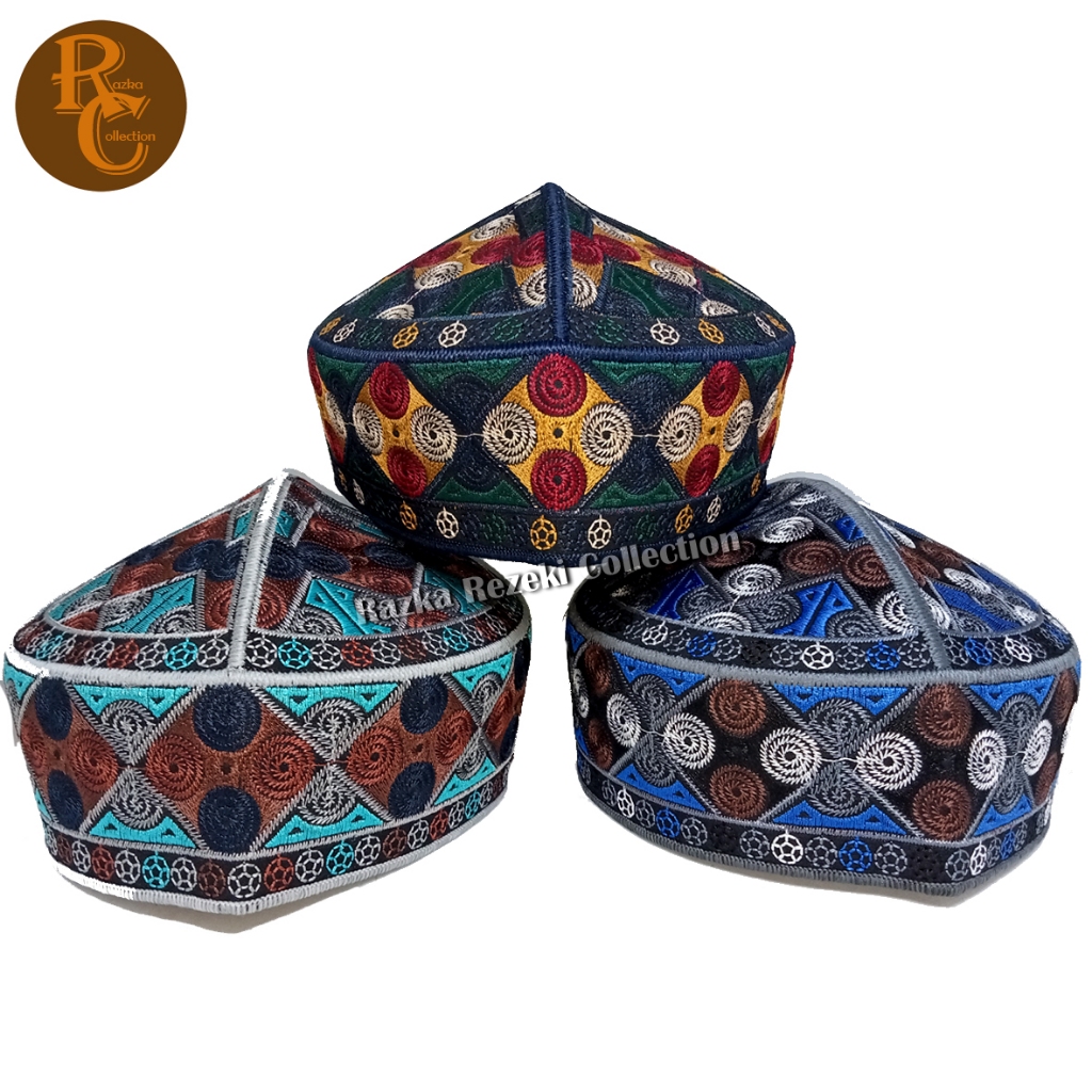 Peci Pakistan Full Bordir Model Terbaru // Peci Solmed Bulat Full Bordir Bahan Super Tebal
