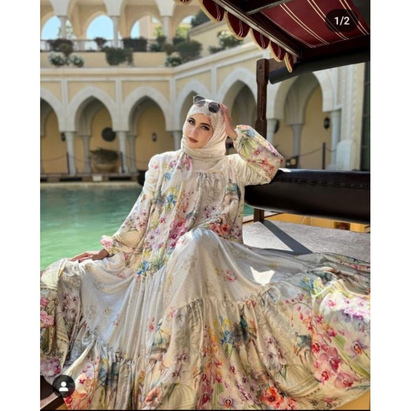 dress gamis dubai vivi gala set hijab SS ori by SHELLASAUKIA