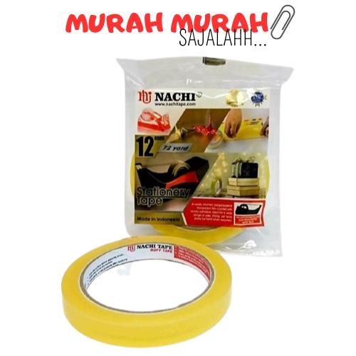 

Isolasi Selotip Stationery NACHI Kuning 1/2 Inch (12mm x 72 Yard)