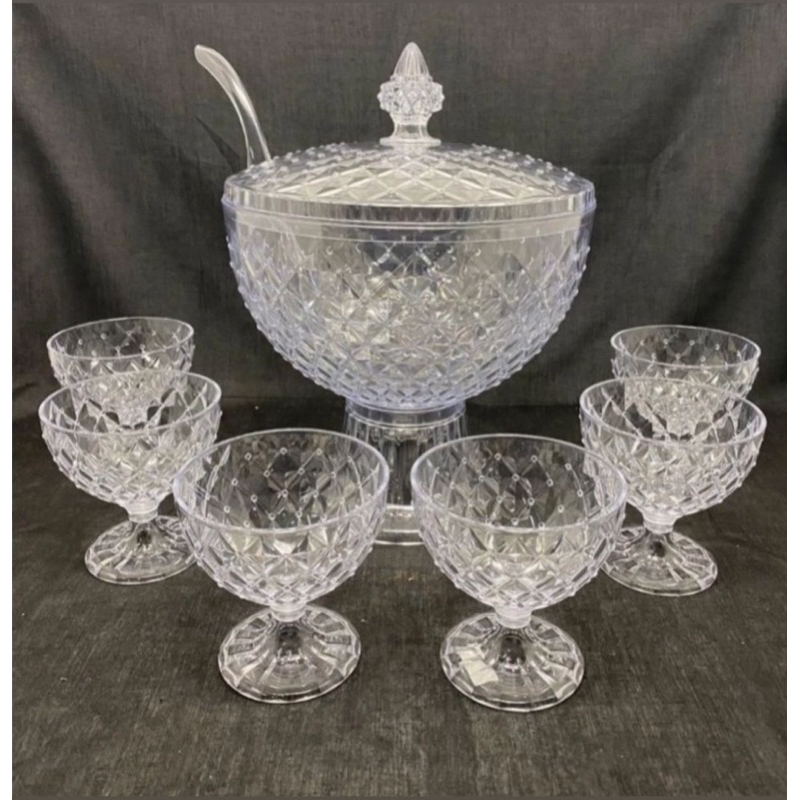 Mangkok es buah / Tempat es buah MBUUD 7073 /Gelas es buah besar diamond MEKB 7071 Golden Sunkist