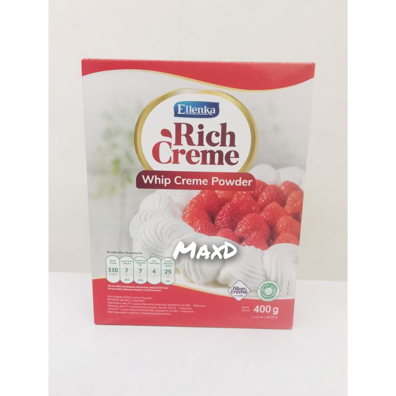 

whip Cream Bubuk Ellenka Rich Creme 400 gr 1 Pcs