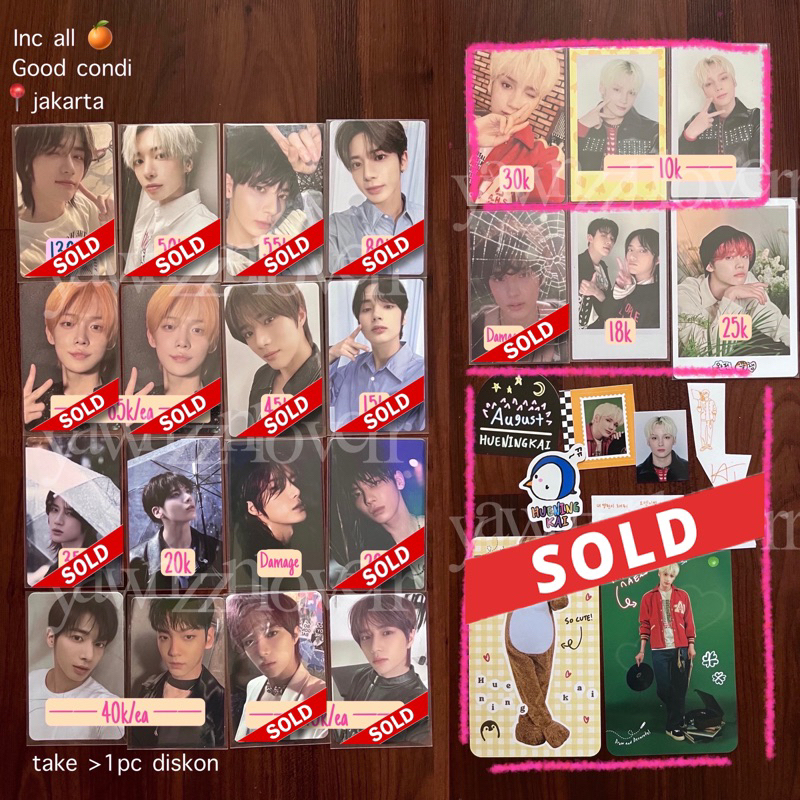 [CLEARANCE SALE] TXT photocard pc official soobin yeonjun beomgyu taehyun hueningkai