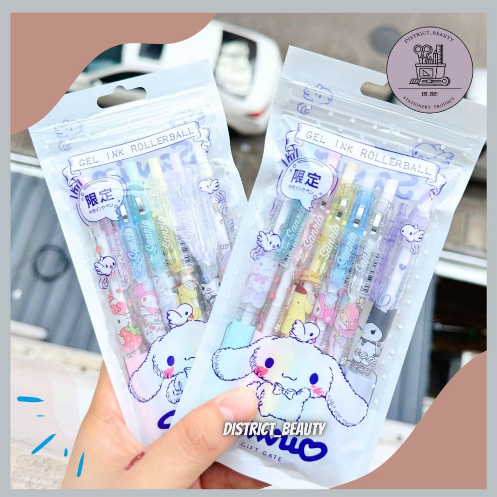 

PULPEN SANRIO SET ISI 6 PCS PULPEN CETEK MEKANIK SANRIO MEWAH PENA BOLPEN CINNAMOROL LUCU TERMURAH