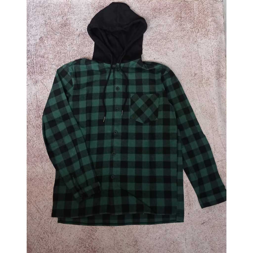 BLUE WATER URBAN GARMENT flannel hoodie