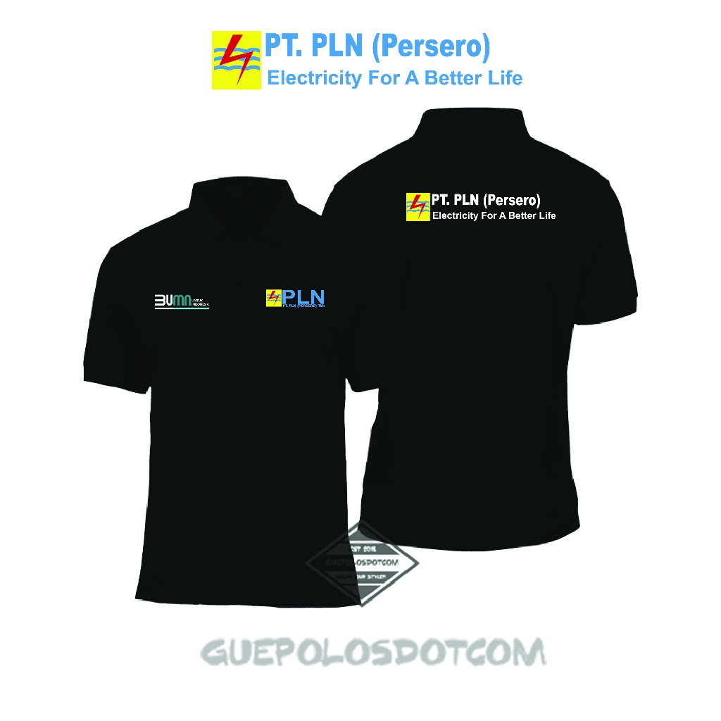 POLOSHIRT KERAH PT. PLN PERSERO BUMN - polo kerah PT. PLN PERSERO BUMN murah - guepolos