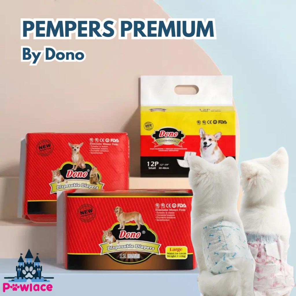 DONO Diapers Kucing - Popok Anjing Jantan Betina - Popok Kucing - Popok Celana Dalam Diapers Loop Me